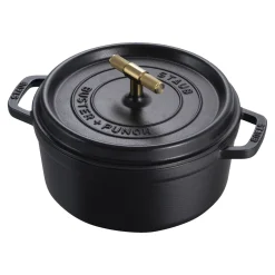 Cocotte Buster+Punch 24 cm, rund, Schwarz, Gusseisen