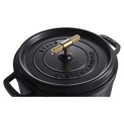 Cocotte Buster+Punch 24 cm, rund, Schwarz, Gusseisen