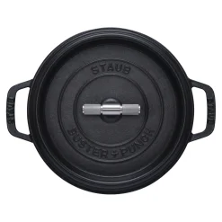Cocotte Buster+Punch 24 cm, rund, Schwarz, Gusseisen