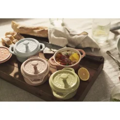 Cocotte Set Macaron 6-tlg, rund, Keramik