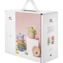Cocotte Set Macaron 6-tlg, rund, Keramik