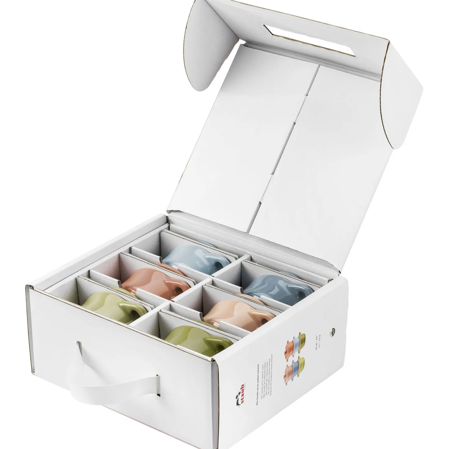 Cocotte Set Macaron 6-tlg, rund, Keramik