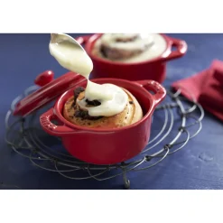 Cocotte Set 4-tlg, rund, Kirsch-Rot, Keramik