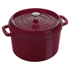 Cocotte tief 24 cm, rund, Bordeaux, Gusseisen