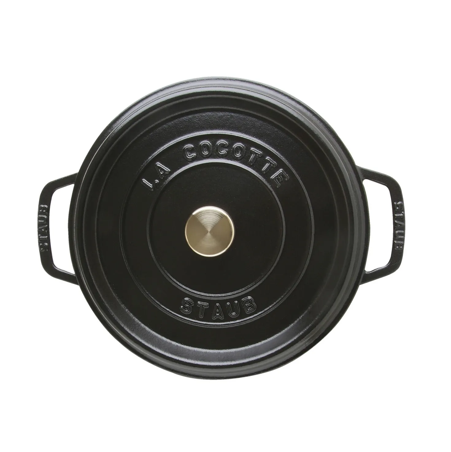 Cocotte tief 24 cm, rund, Schwarz, Gusseisen