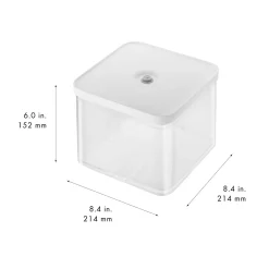 CUBE Box 2L / 21 cm, Transparent-Weiß