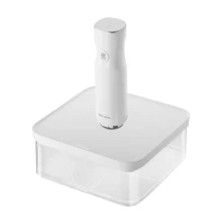 CUBE Box L / 21 cm, Transparent-Weiß