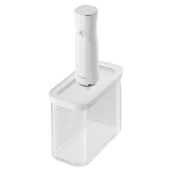 CUBE Box M / 21 cm, Transparent-Weiß