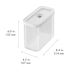 CUBE Box 2M / 21 cm, Transparent-Weiß