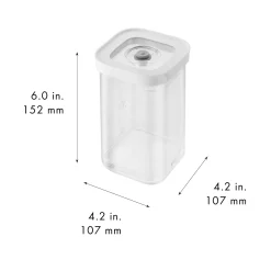 CUBE Box 2S / 11 cm, Transparent-Weiß