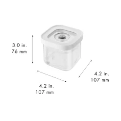CUBE Box S / 11 cm, Transparent-Weiß