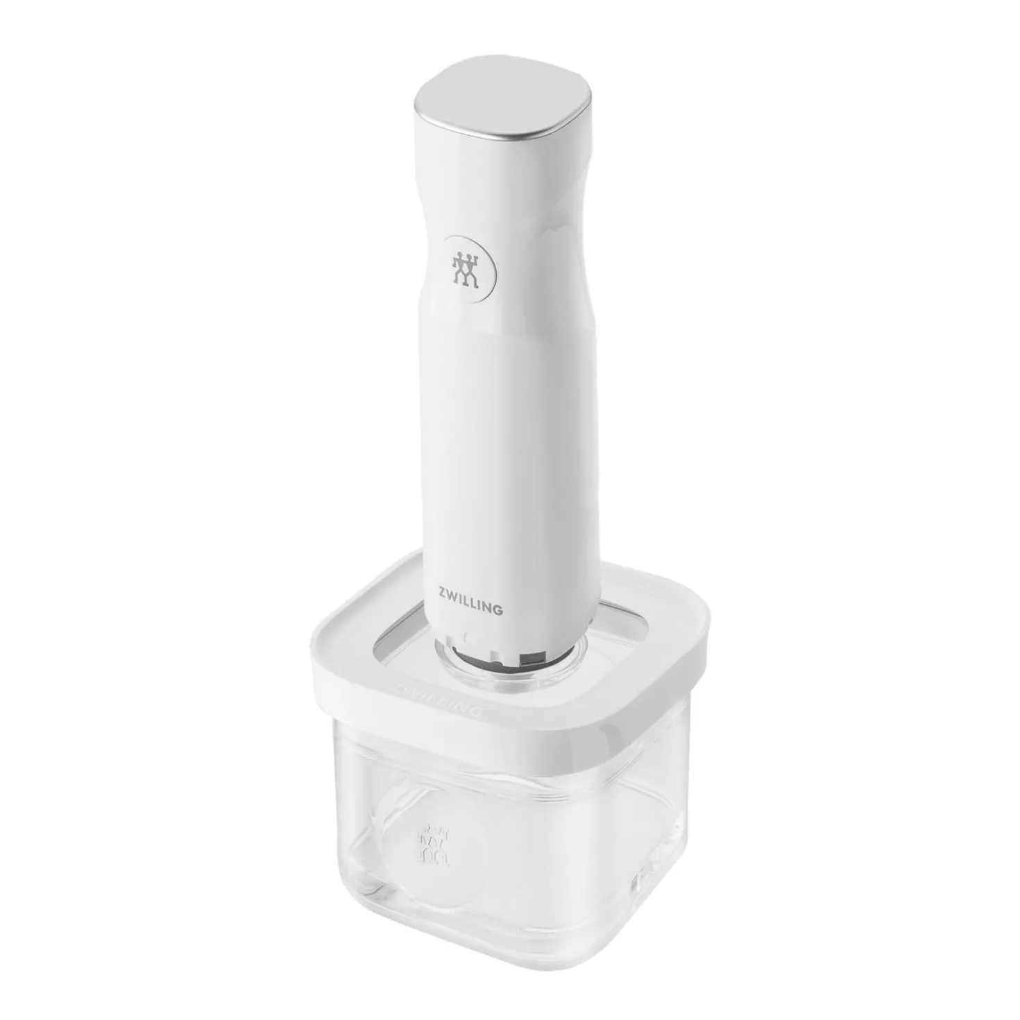 CUBE Box S / 11 cm, Transparent-Weiß
