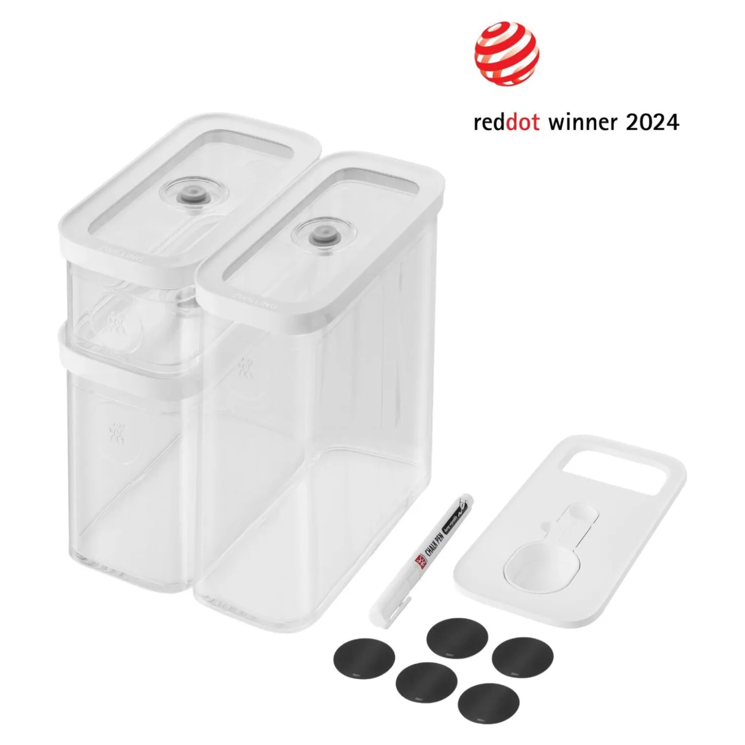 CUBE Set, M / 5-tlg, Transparent-Weiß