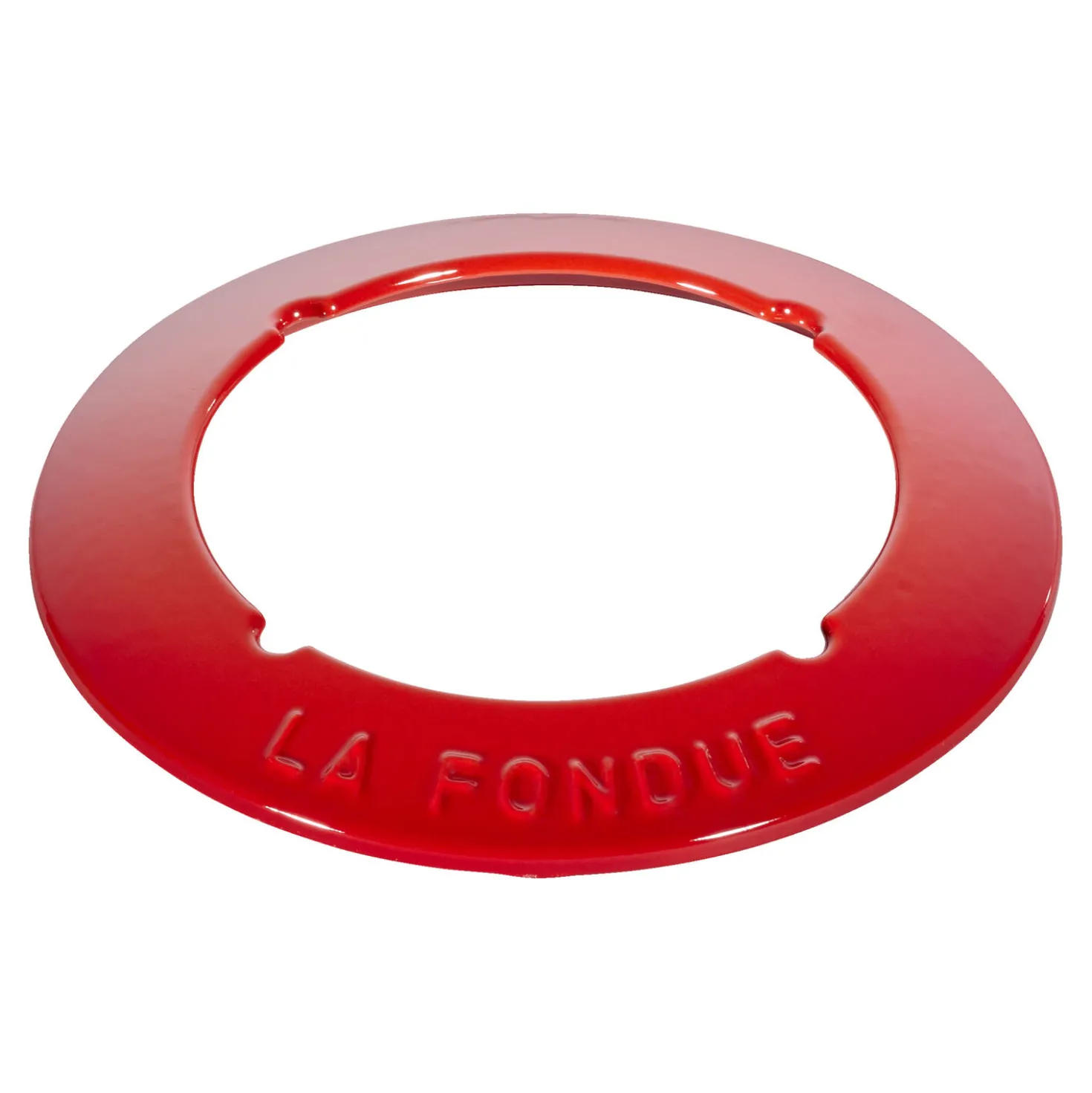 Fondue Set 16 cm, rund, Kirsch-Rot, Gusseisen