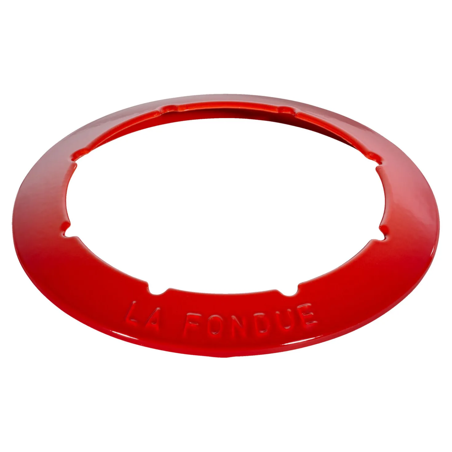 Fondue Set 20 cm, rund, Kirsch-Rot, Gusseisen
