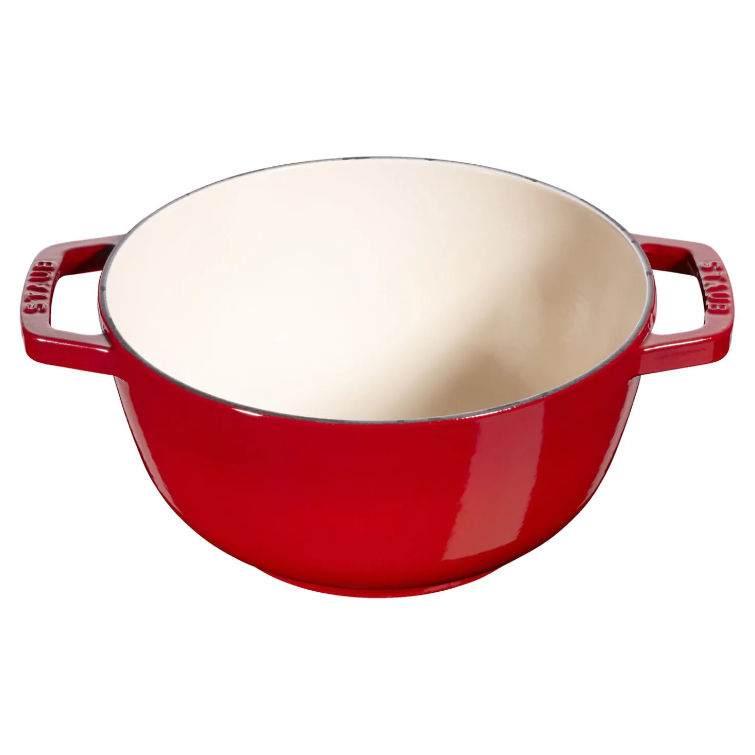 Fondue Set 18 cm, rund, Kirsch-Rot, Gusseisen