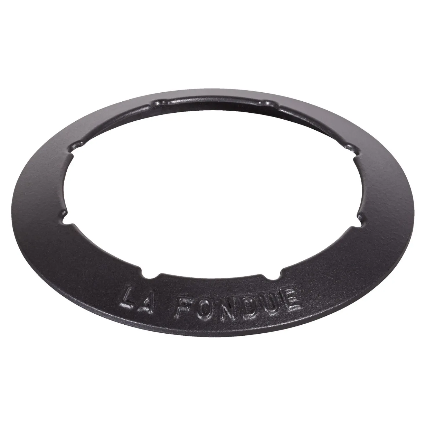 Fondue Set 20 cm, rund, Schwarz, Gusseisen