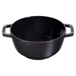 Fondue Set 16 cm, rund, Schwarz, Gusseisen