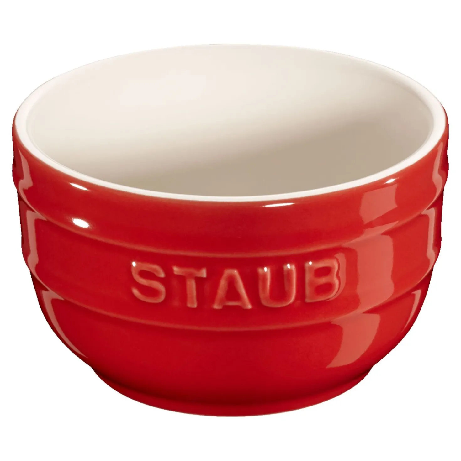 Förmchenset 9 cm / 2-tlg, rund, Kirsch-Rot, Keramik