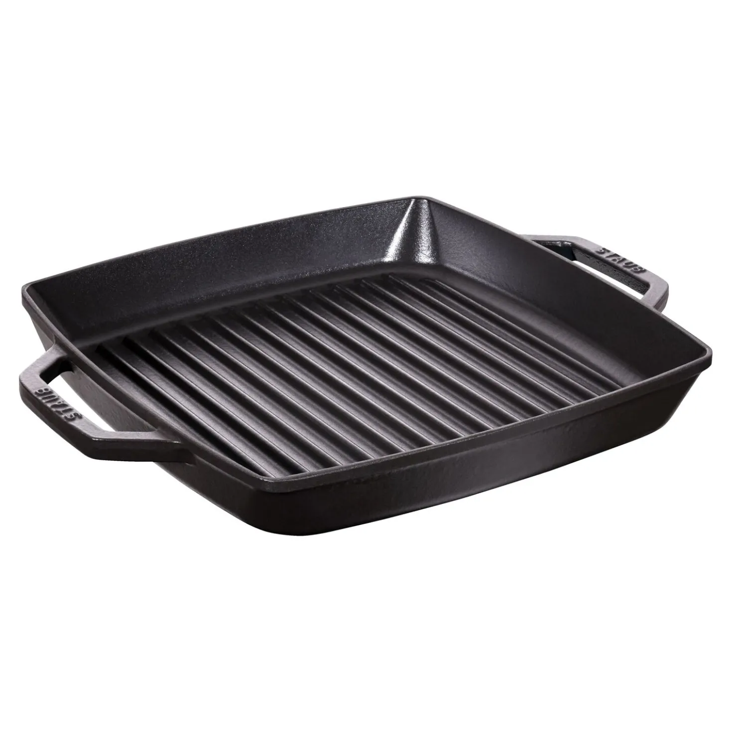Grillpfanne 28 cm, quadratisch, Schwarz, Gusseisen