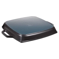 Grillpfanne 33 cm, quadratisch, Schwarz, Gusseisen