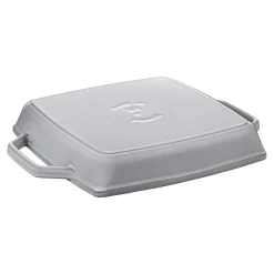 Grillpfanne quad. 23 cm grafitgrau 23 cm, quadratisch, Graphit-Grau, Gusseisen