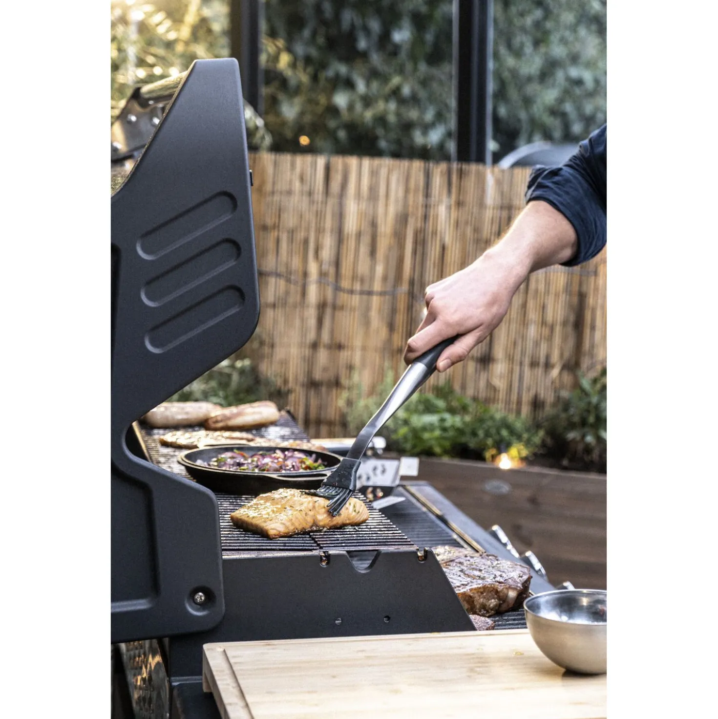 Grillpinsel, 41 cm, Edelstahl