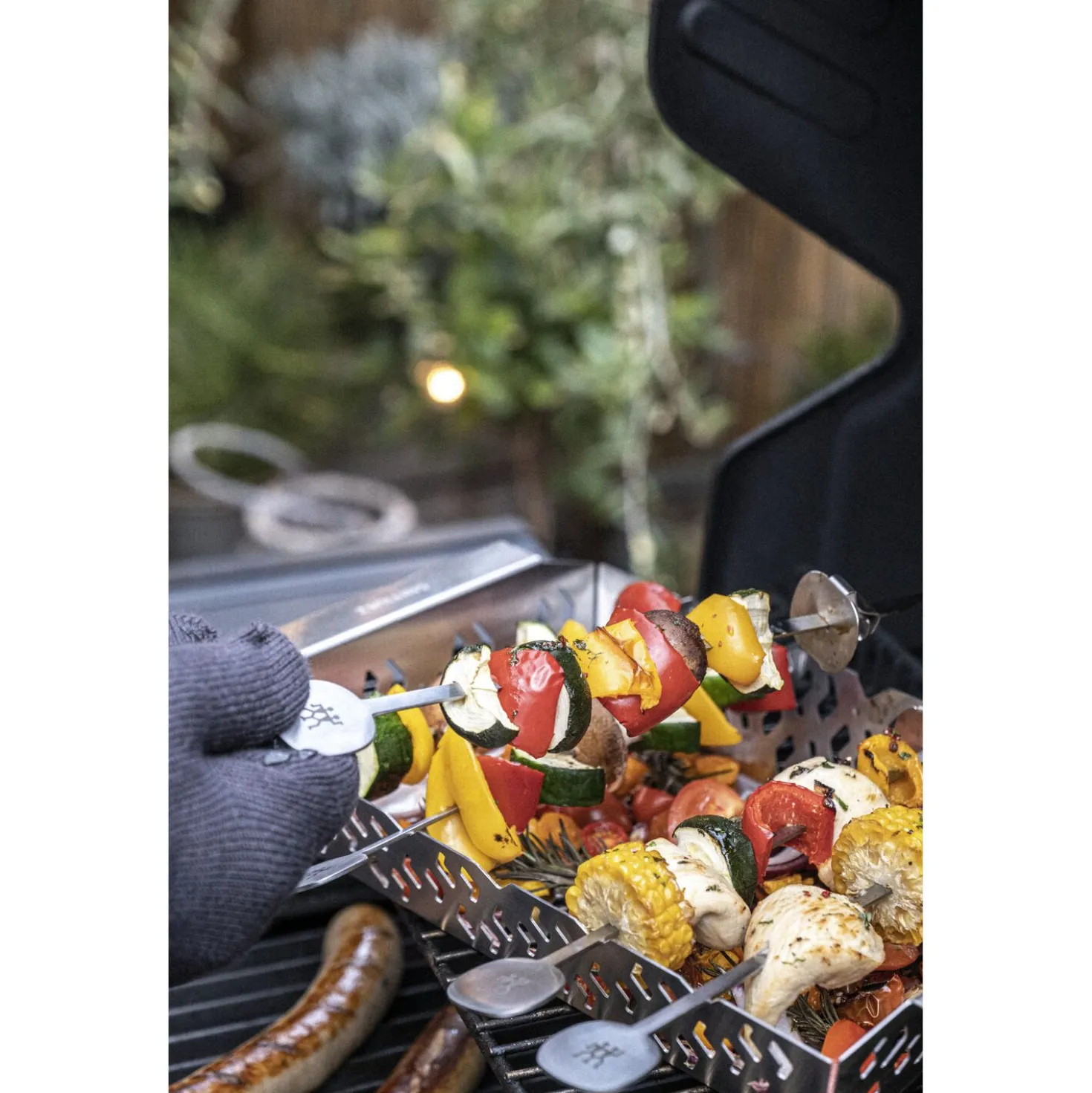 Grillspieße-Set, 5-tlg, Edelstahl