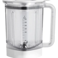 Hochleistungsstandmixer Pro mit Food Processor, Silber-Weiß