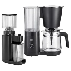 Kaffeemühle & Filterkaffeemaschine Set, 2-tlg. / 1,5 l, Schwarz, Kunststoff