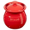 Knoblauchbehälter Kirsch-Rot, Keramik