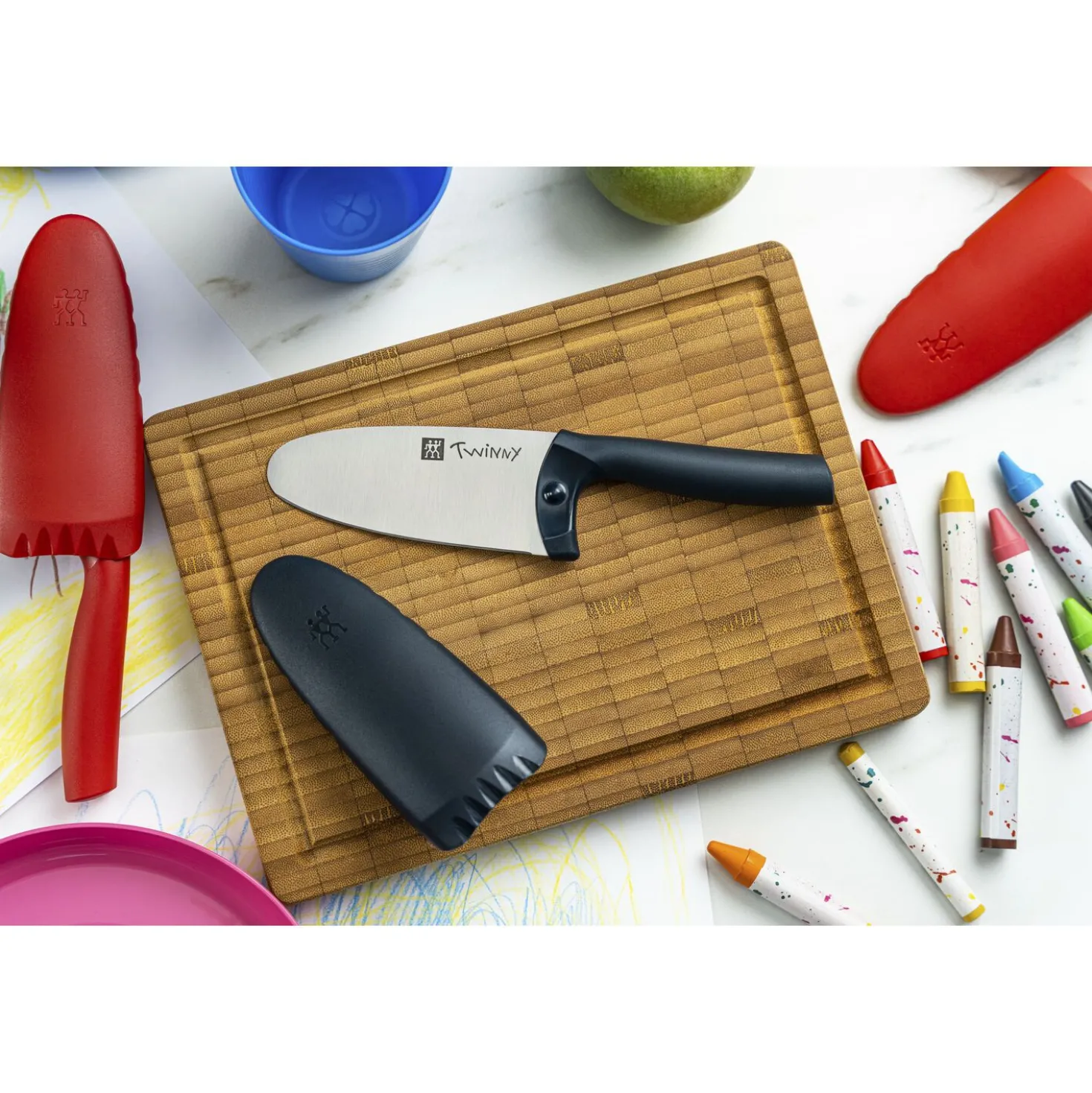 Kochmesser 10 cm, Blau