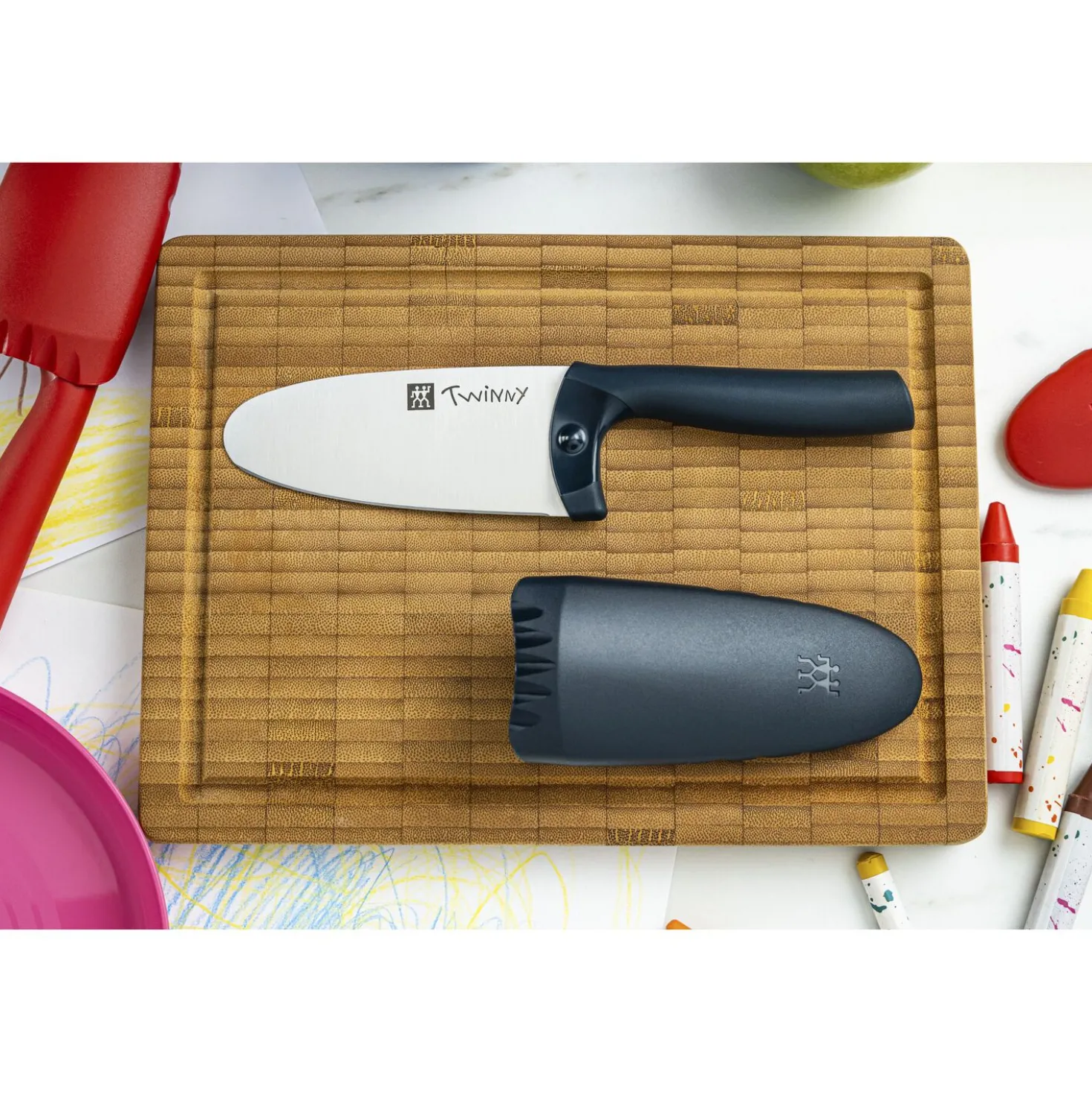 Kochmesser 10 cm, Blau