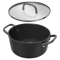 Kochtopf mit Glasdeckel 24 cm, Aluminium