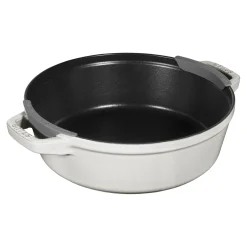 Kochtopfset Stackable 3-tlg, rund, Weisser Trüffel, Gusseisen
