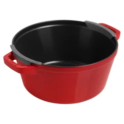 Kochtopfset Stackable 3-tlg, rund, Kirsch-Rot, Gusseisen