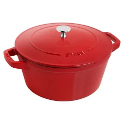 Kochtopfset Stackable 3-tlg, rund, Kirsch-Rot, Gusseisen