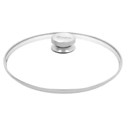 Konische Schmorpfanne mit Glasdeckel 28 cm, 18/10 Edelstahl