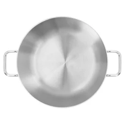 Konische Schmorpfanne mit Glasdeckel 28 cm, 18/10 Edelstahl