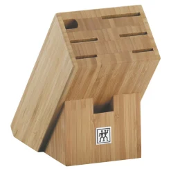 Messerblock, leer, 5, Braun