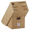 Messerblock, leer, 5, Braun