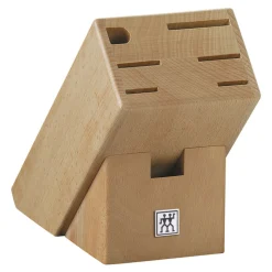 Messerblock, leer, 5, Braun