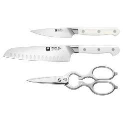 Messer-Set mit Edelstahl-Vielzweckschere, 3-tlg.
