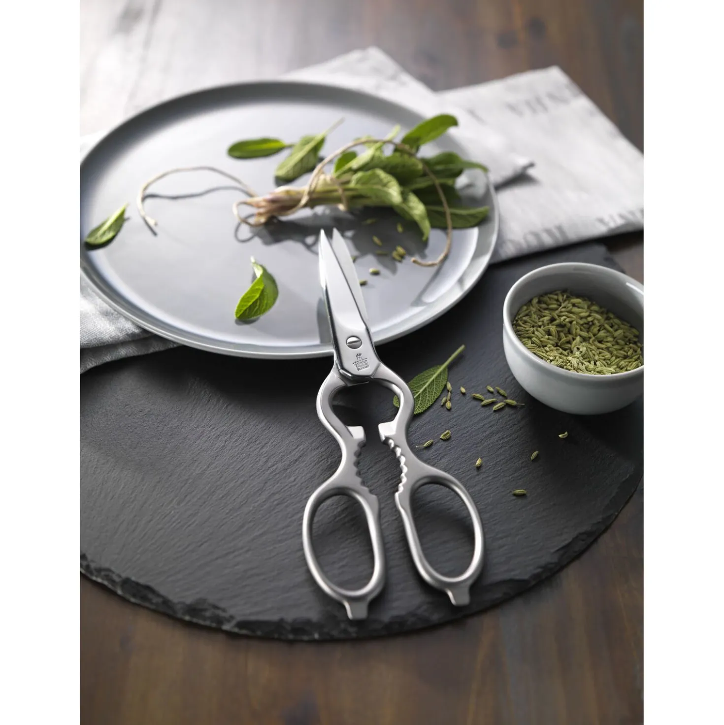 Messer-Set mit Edelstahl-Vielzweckschere, 3-tlg.