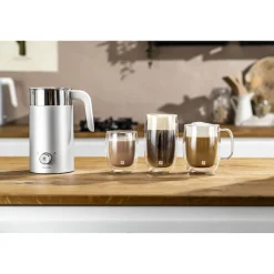 Milchaufschäumer, 400 ml, Silber