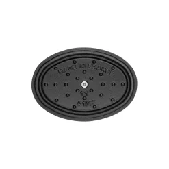 Mini Cocotte 11 cm, oval, Schwarz, Gusseisen