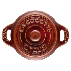 Mini Cocotte 10 cm, rund, Antik-Kupfer, Keramik