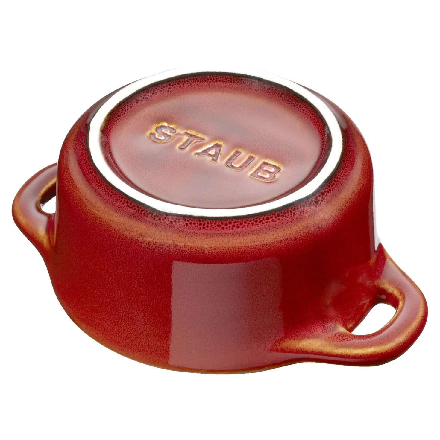 Mini Cocotte 10 cm, rund, Antik-Kupfer, Keramik