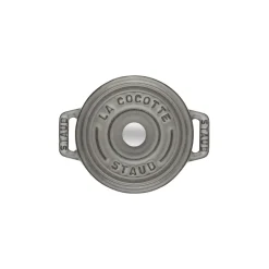 Mini Cocotte 10 cm, rund, Graphit-Grau, Gusseisen