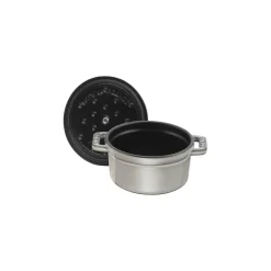 Mini Cocotte 10 cm, rund, Graphit-Grau, Gusseisen